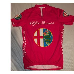 Vintage Alfa Romeo Cycling Jersey Made in Italy Size 3 on tag 38 Small